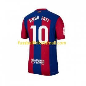 Fußballtrikots FC Barcelona Ansu Fati 10 2023-2024 Kurzarm Heimtrikotsatz kaufen